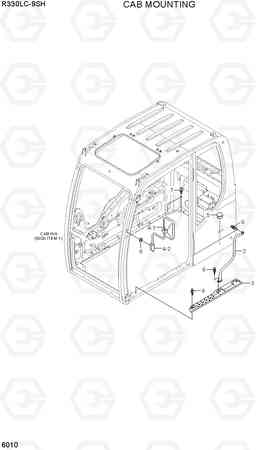 6010 CAB MOUNTING R330LC-9SH, Hyundai