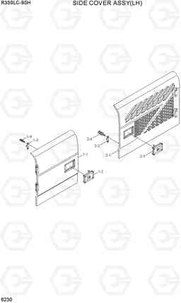 6230 SIDE COVER ASSY(LH) R330LC-9SH, Hyundai