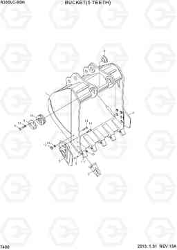 7400 BUCKET(5 TEETH) R330LC-9SH, Hyundai