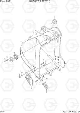 7410 BUCKET(3 TEETH) R330LC-9SH, Hyundai