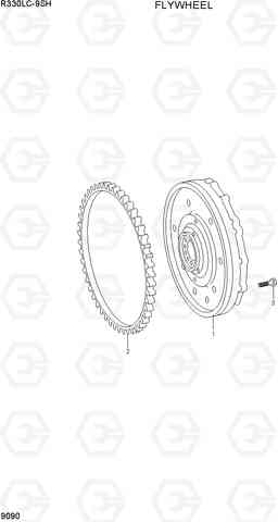 9090 FLYWHEEL R330LC-9SH, Hyundai