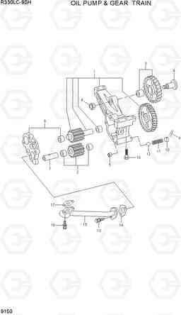 9150 OIL PUMP & GEAR TRAIN R330LC-9SH, Hyundai