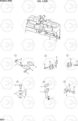 9231 OIL LINE R330LC-9SH, Hyundai