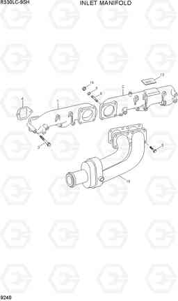 9240 INLET MANIFOLD R330LC-9SH, Hyundai