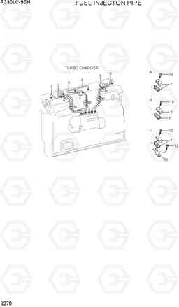 9270 FUEL INJECTION PIPE R330LC-9SH, Hyundai