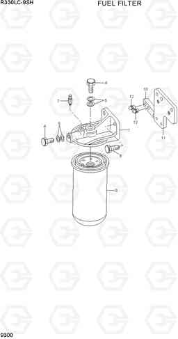 9300 FUEL FILTER R330LC-9SH, Hyundai