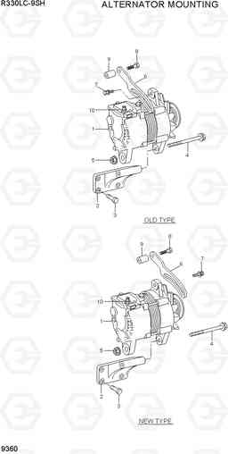 9360 ALTERNATOR MOUNTING R330LC-9SH, Hyundai