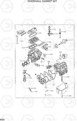 9320 OVERHAUL GASKET KIT R35-7, Hyundai