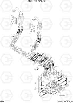 3200 RCV HYD PIPING R35Z-7, Hyundai