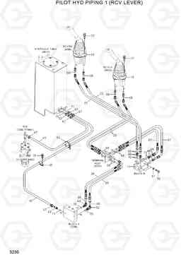 3230 PILOT HYD PIPING 1 (RCV LEVER) R35Z-7, Hyundai