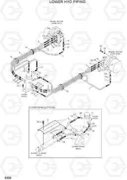 3300 LOWER HYD PIPING R35Z-7, Hyundai