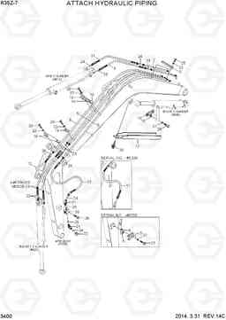 3400 ATTACH HYDRAULIC PIPING R35Z-7, Hyundai