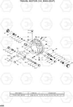 4300 TRAVEL MOTOR(1/3, MAG-26VP) R35Z-7, Hyundai