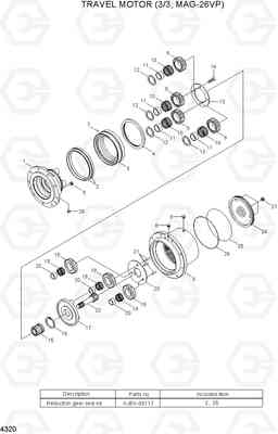 4320 TRAVEL MOTOR(3/3, MAG-26VP R35Z-7, Hyundai