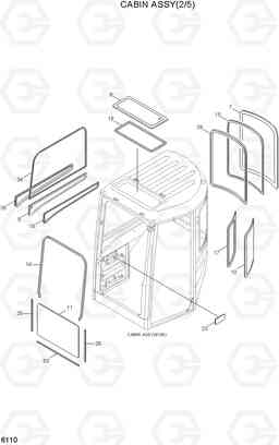 6110 CABIN ASSY(2/5) R35Z-7, Hyundai