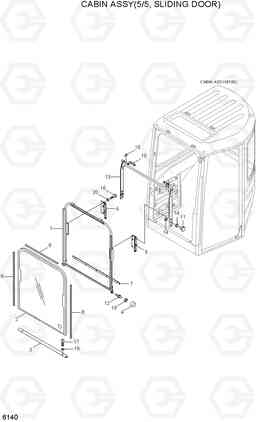 6140 CABIN ASSY(5/5, SLIDING DOOR) R35Z-7, Hyundai