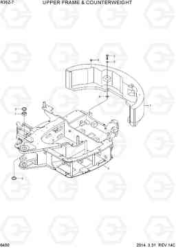 6400 UPPER FRAME & COUNTERWEIGHT R35Z-7, Hyundai