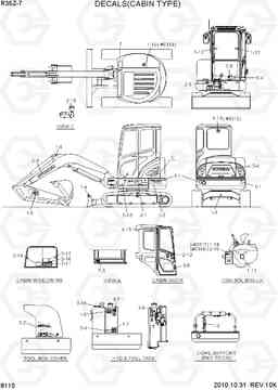 8110 DECALS(CABIN TYPE) R35Z-7, Hyundai