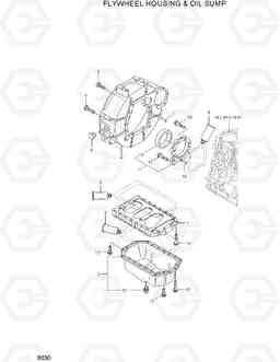 9030 FLYWHEEL HOUSING & OIL SUMP R35Z-7, Hyundai