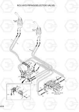 3210 RCV HYD PIPING(SELECTOR VALVE) R35Z-7A, Hyundai
