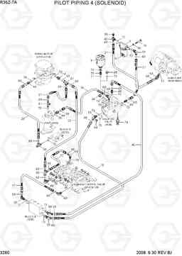 3260 PILOT HYD PIPING 4 (SOLENOID) R35Z-7A, Hyundai