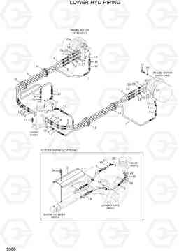 3300 LOWER HYD PIPING R35Z-7A, Hyundai