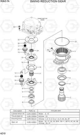 4210 SWING REDUCTION GEAR R35Z-7A, Hyundai