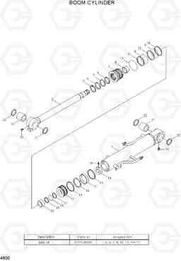 4600 BOOM CYLINDER R35Z-7A, Hyundai