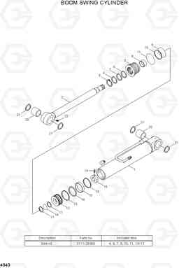 4640 BOOM SWING CYLINDER R35Z-7A, Hyundai