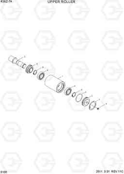 5100 UPPER ROLLER R35Z-7A, Hyundai