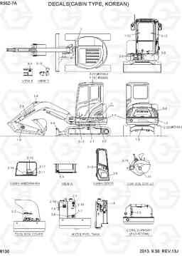 8130 DECALS(CABIN TYPE, KOREAN) R35Z-7A, Hyundai