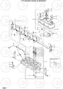 9040 CYLINDER HEAD & BONNET R35Z-7A, Hyundai