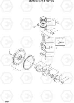 9080 CRANKSHAFT & PISTON R35Z-7A, Hyundai