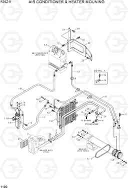 1100 AIR CONDITIONER & HEATER MOUNING R35Z-9, Hyundai