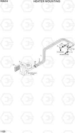 1120 HEATER MOUNTING R35Z-9, Hyundai