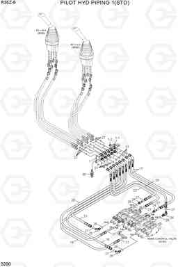 3200 PILOT HYD PIPING 1(STD) R35Z-9, Hyundai