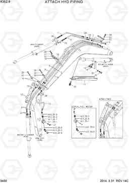 3400 ATTACH HYD PIPING R35Z-9, Hyundai