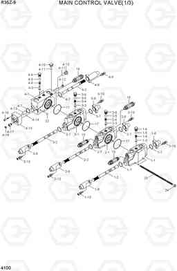 4100 MAIN CONTROL VALVE(1/3) R35Z-9, Hyundai