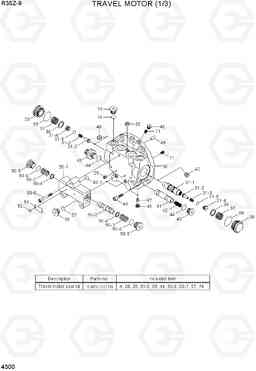 4300 TRAVEL MOTOR(1/3) R35Z-9, Hyundai