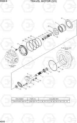4310 TRAVEL MOTOR(2/3) R35Z-9, Hyundai