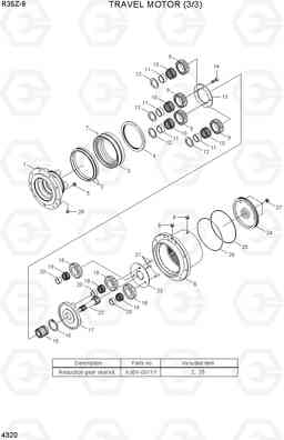 4320 TRAVEL MOTOR(3/3) R35Z-9, Hyundai