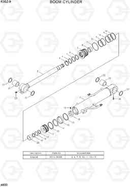 4600 BOOM CYLINDER R35Z-9, Hyundai