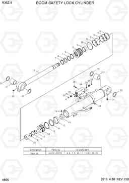 4602 BOOM SAFETY LOCK CYLINDER R35Z-9, Hyundai