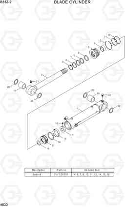 4630 BLADE CYLINDER R35Z-9, Hyundai