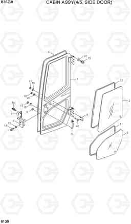 6130 CABIN ASSY(4/5, SIDE DOOR) R35Z-9, Hyundai