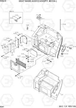 6241 SEAT BASE ASSY(CANOPY, #0104-) R35Z-9, Hyundai
