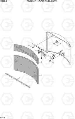 6310 ENGINE HOOD SUB ASSY R35Z-9, Hyundai