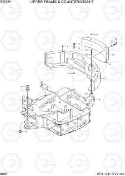 6400 UPPER FRAME & COUNTERWEIGHT R35Z-9, Hyundai