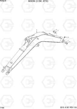 7100 BOOM(2.5M, STD) R35Z-9, Hyundai