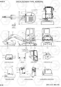 8130 DECALS(CABIN TYPE, KOREAN) R35Z-9, Hyundai